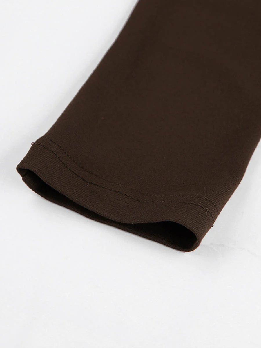 Bodycon High Waisted Backless Solid Color Round-Neck Maxi Dresses - Image 13