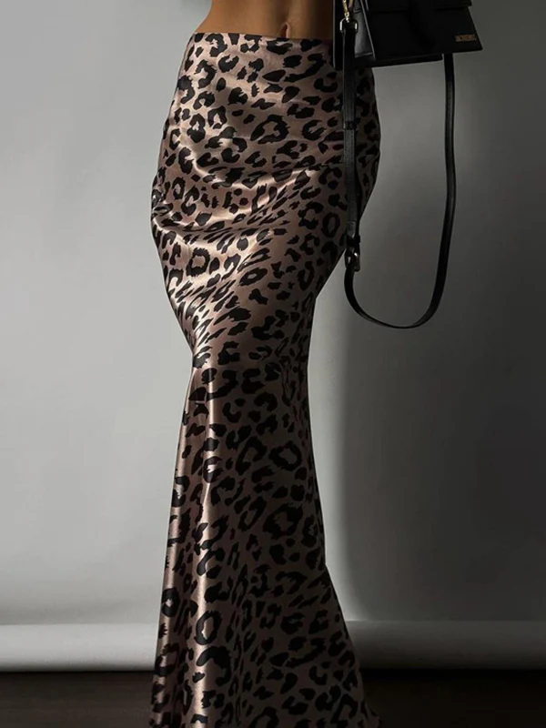 Bodycon High Waisted Leopard Skirts Bottoms - Image 2