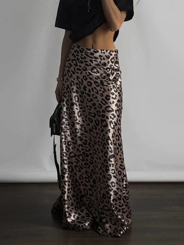Bodycon High Waisted Leopard Skirts Bottoms - Image 4