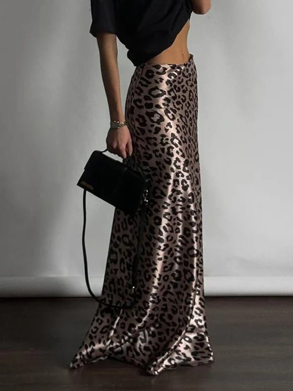 Bodycon High Waisted Leopard Skirts Bottoms - Image 5