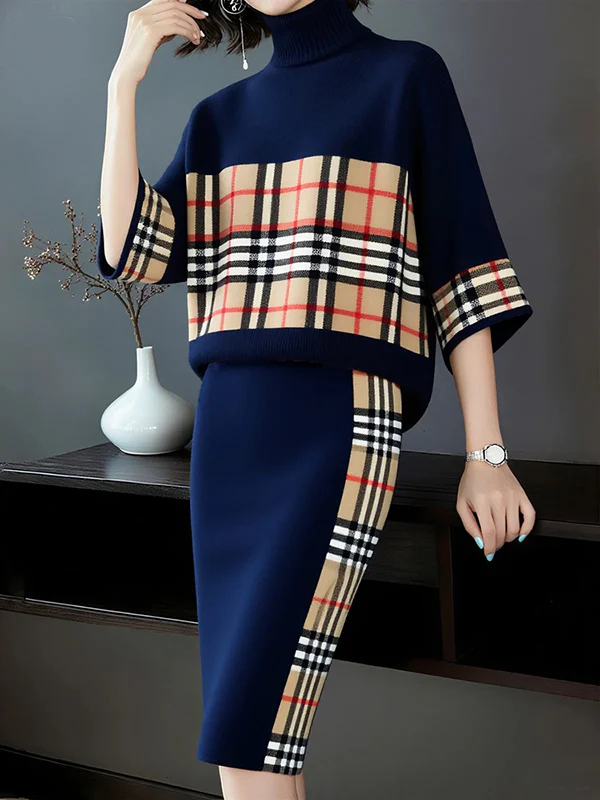 Bodycon High Waisted Plaid Skirts Bottoms - Image 2