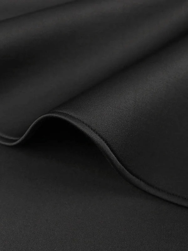 Bodycon High Waisted Ruffle Trim Solid Color Split-Joint Round-Neck Midi Dresses - Image 6