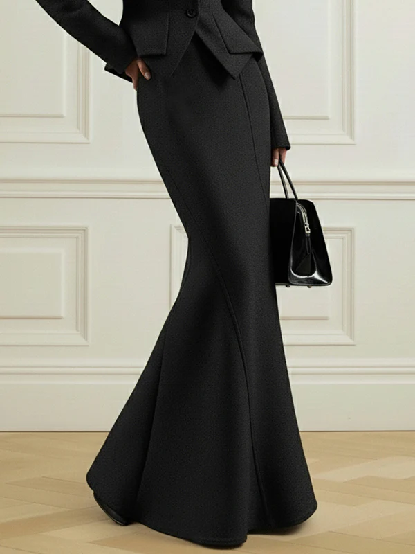 Bodycon High Waisted Solid Color Skirts Bottoms - Image 2