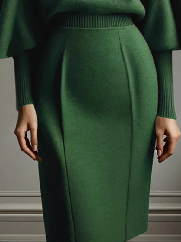 Bodycon High Waisted Solid Color Skirts Bottoms - Image 2