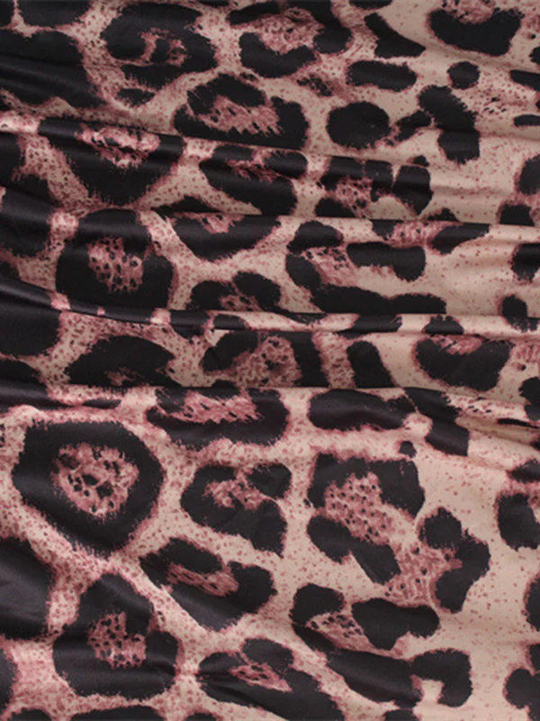 Bodycon Long Sleeves Leopard Printed Round-Neck Maxi Dresses - Image 11