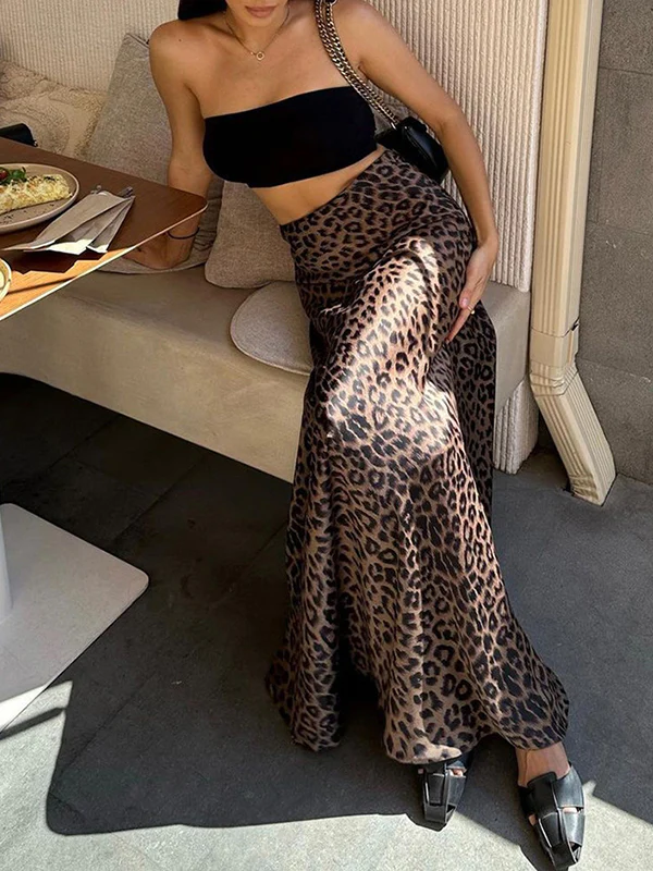 Bodycon Mermaid Leopard Skirts Bottoms - Image 3