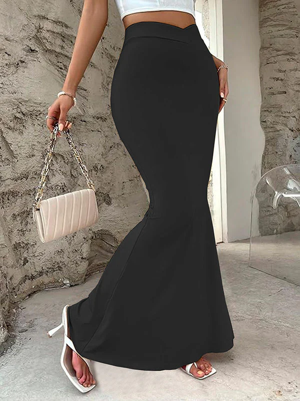 Bodycon Mermaid Solid Color Skirts Bottoms - Image 2