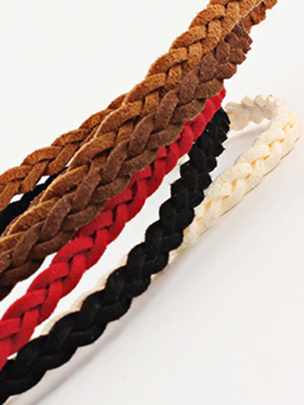 Bohemia Artificial Leather Weave Tasseled Solid Color Belt - Image 12