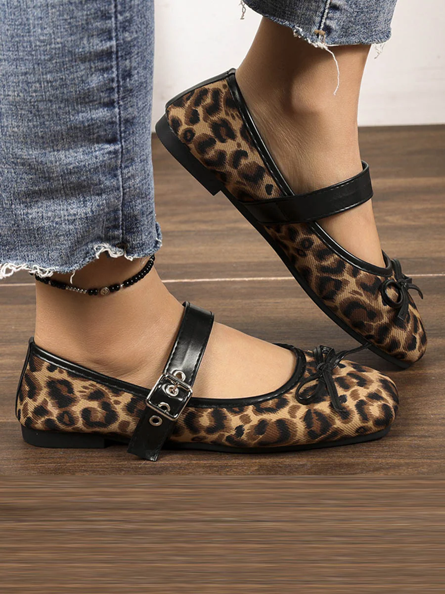 Bow-Embellished Buckle Split-Joint Square-Toe Sandals - Image 2