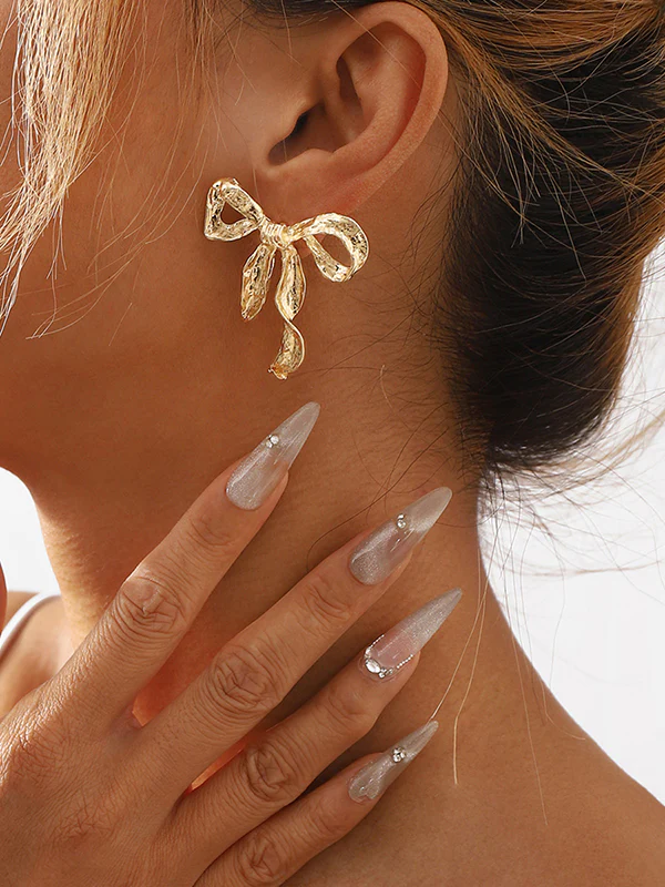 Bowknot Drop Earrings - Image 2