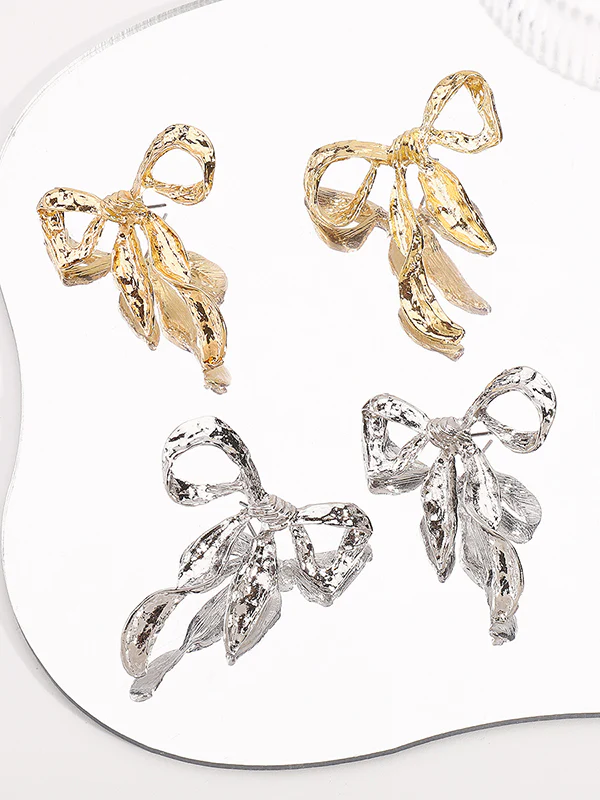Bowknot Drop Earrings - Image 4