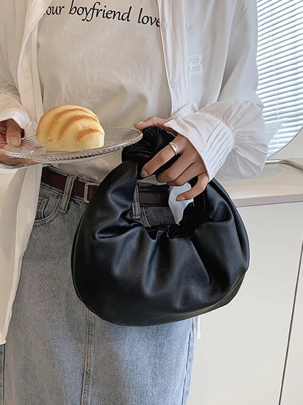 Bowknot Pleated Solid Color Handbags Accessories - Image 10