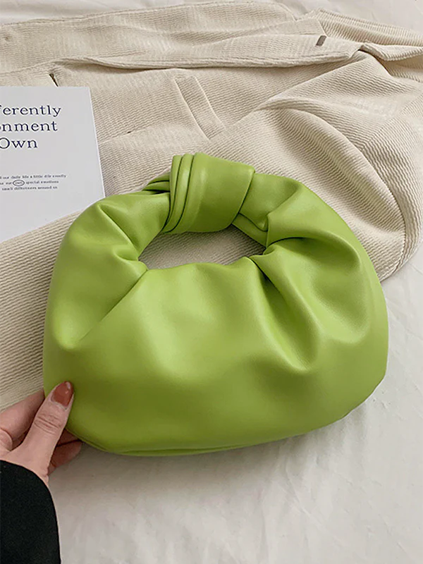 Bowknot Pleated Solid Color Handbags Accessories - Image 17