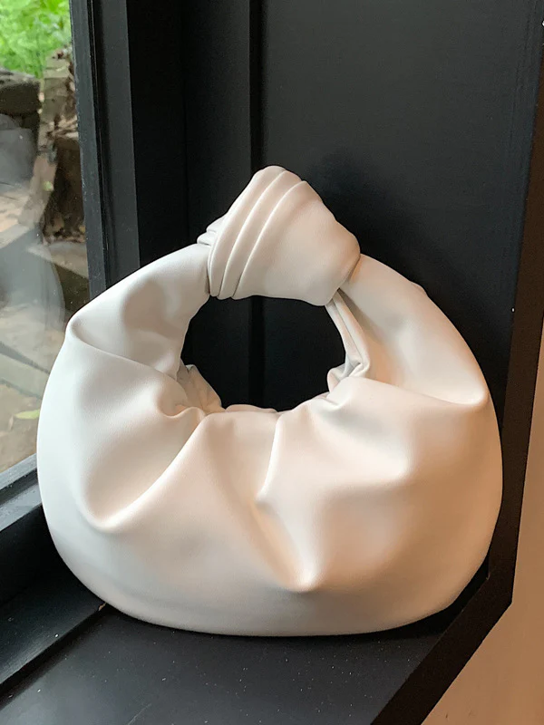 Bowknot Pleated Solid Color Handbags Accessories - Image 20