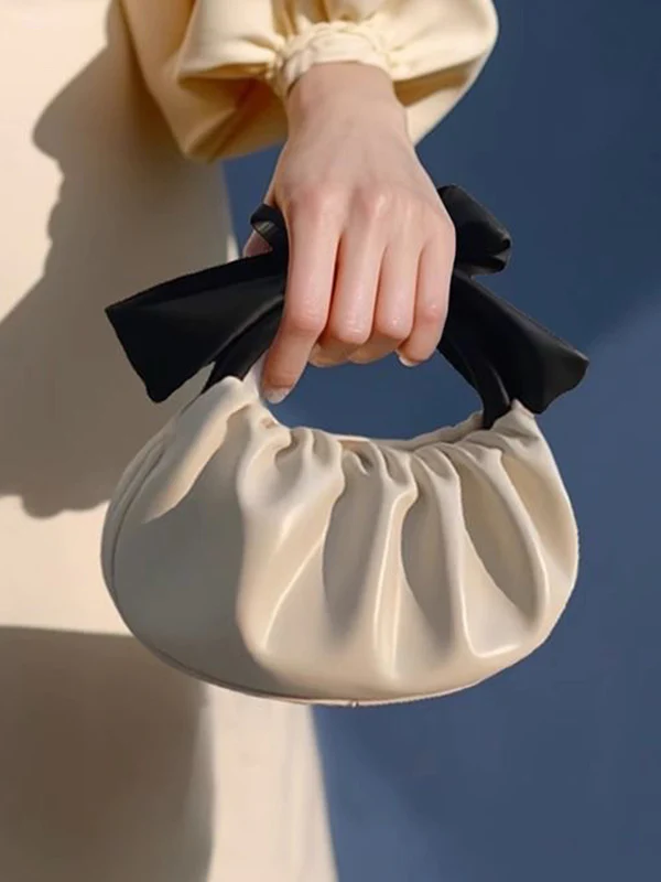 Bowknot Pleated Split-Joint Bags Bags Accessories Handbags - Image 2