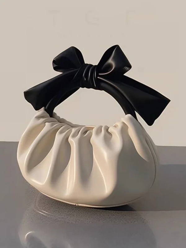 Bowknot Pleated Split-Joint Bags Bags Accessories Handbags - Image 3