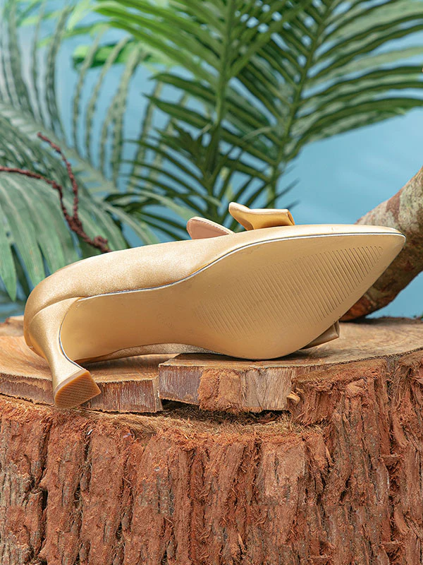 Bowknot Pointed-Toe Shallow Cut Split-Joint Pumps - Image 13