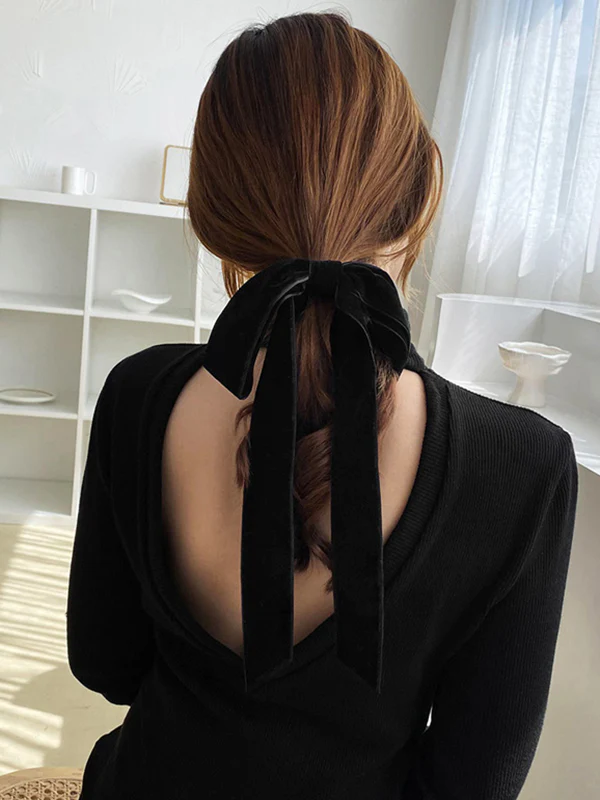 Bowknot Solid Color Hair Accessories - Image 2