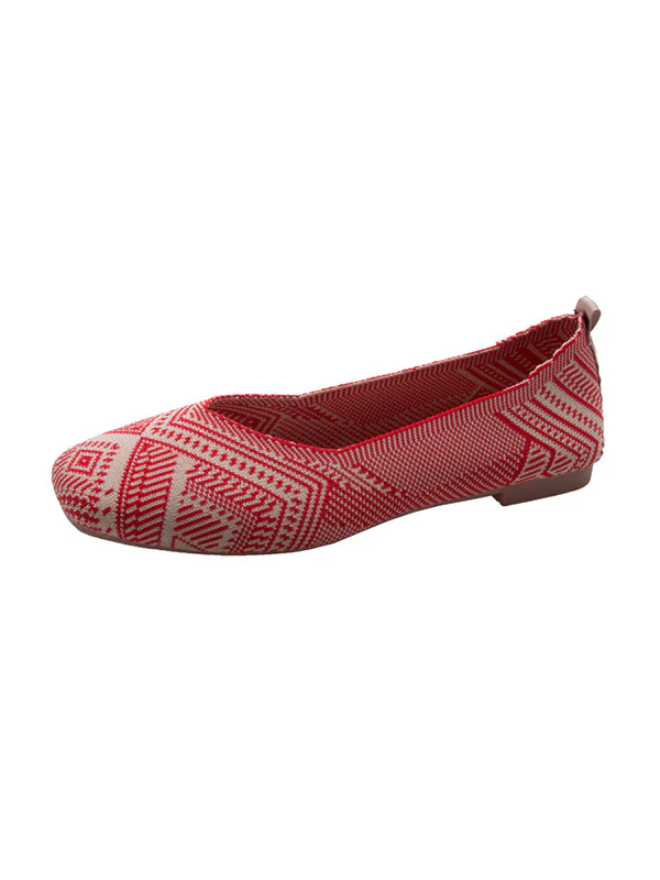 Breathable Contrast Color Flat Shoes - Image 6