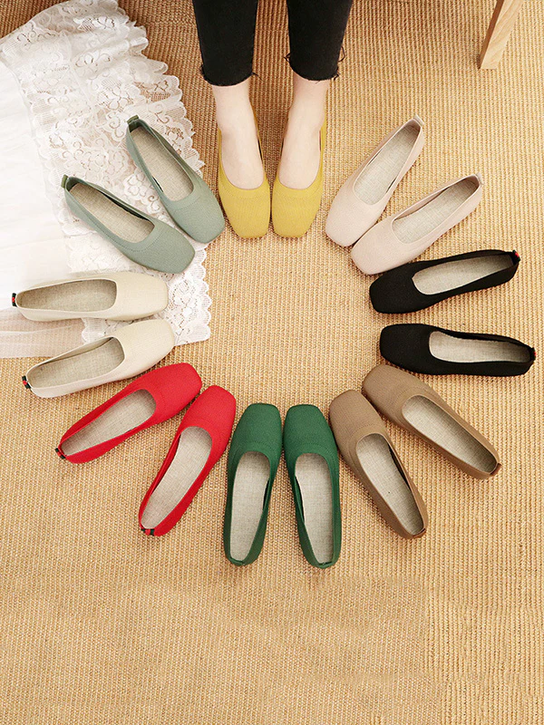Breathable Solid Color Flat Shoes - Image 2