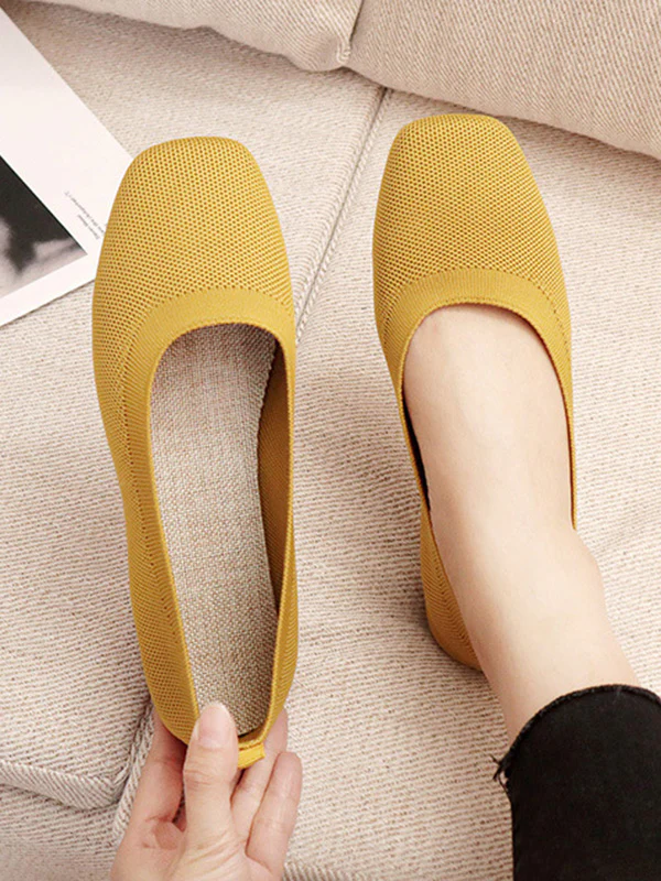 Breathable Solid Color Flat Shoes - Image 3