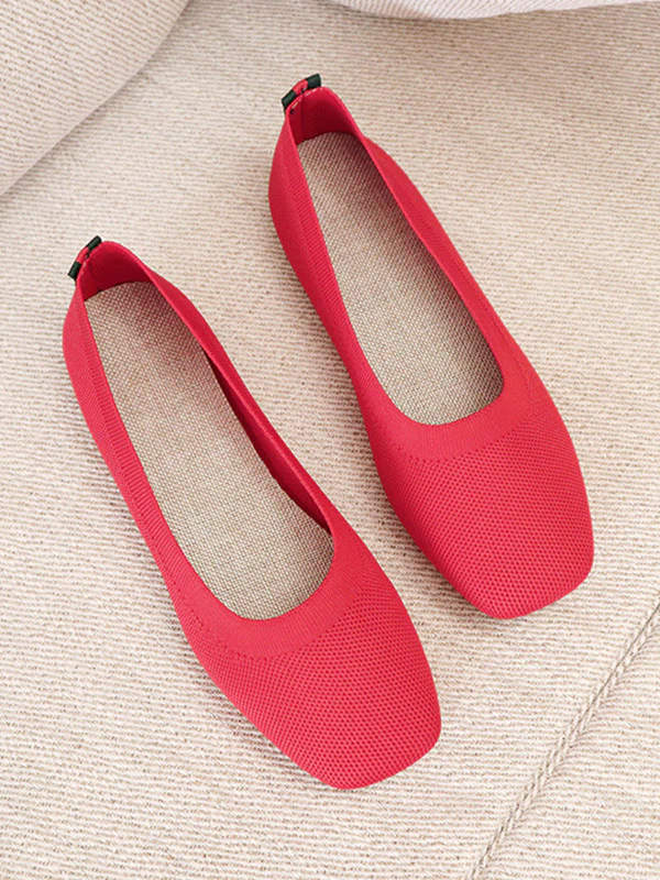 Breathable Solid Color Flat Shoes - Image 5