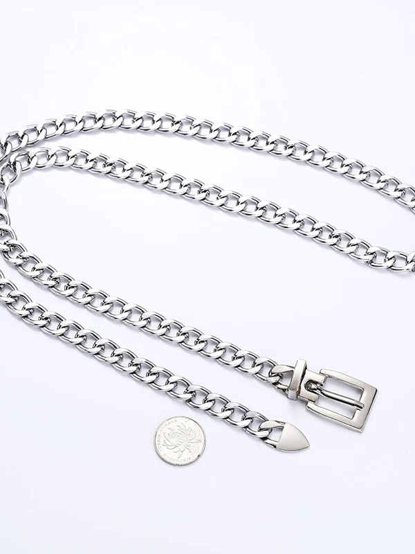 Buckle Chains Solid Color Belts - Image 4