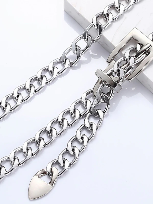 Buckle Chains Solid Color Belts - Image 5