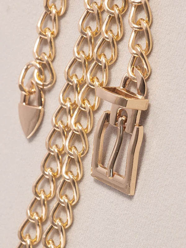 Buckle Chains Solid Color Belts - Image 7