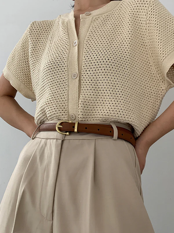 Buckle Contrast Color Split-Joint Belts - Image 3