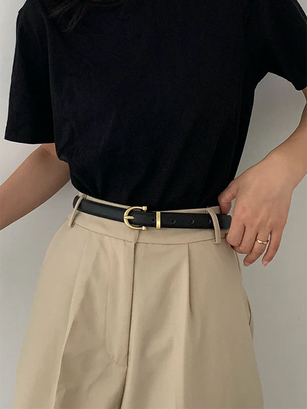 Buckle Contrast Color Split-Joint Belts - Image 4