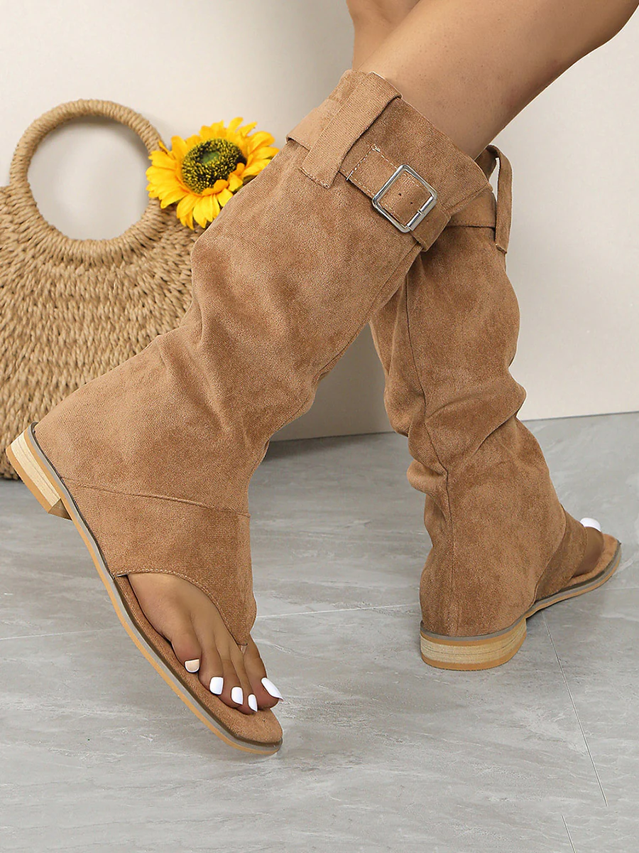 Buckle Open Toe Split-Joint Sandals - Image 4