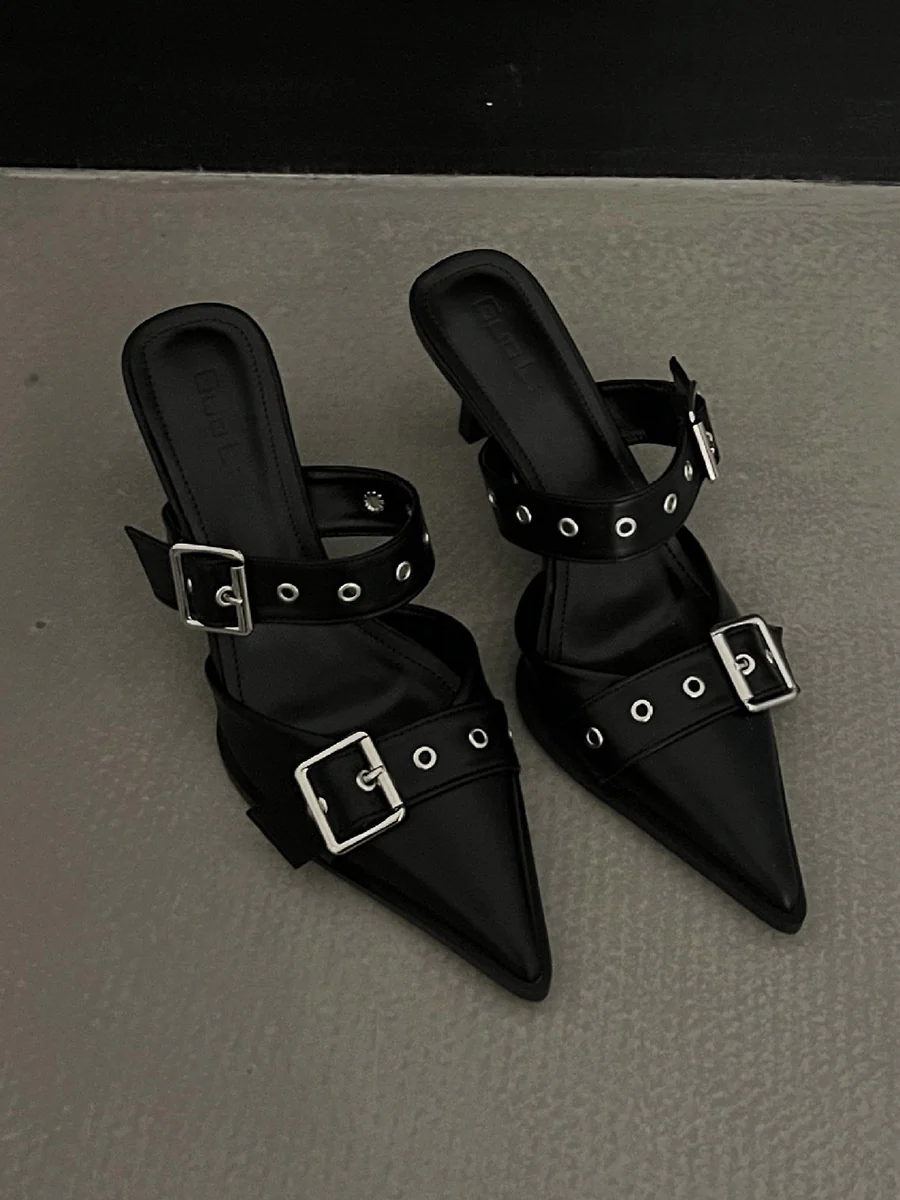 Buckle Pointed-Toe Pumps - Image 4