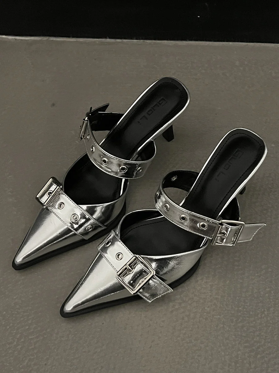 Buckle Pointed-Toe Pumps - Image 8