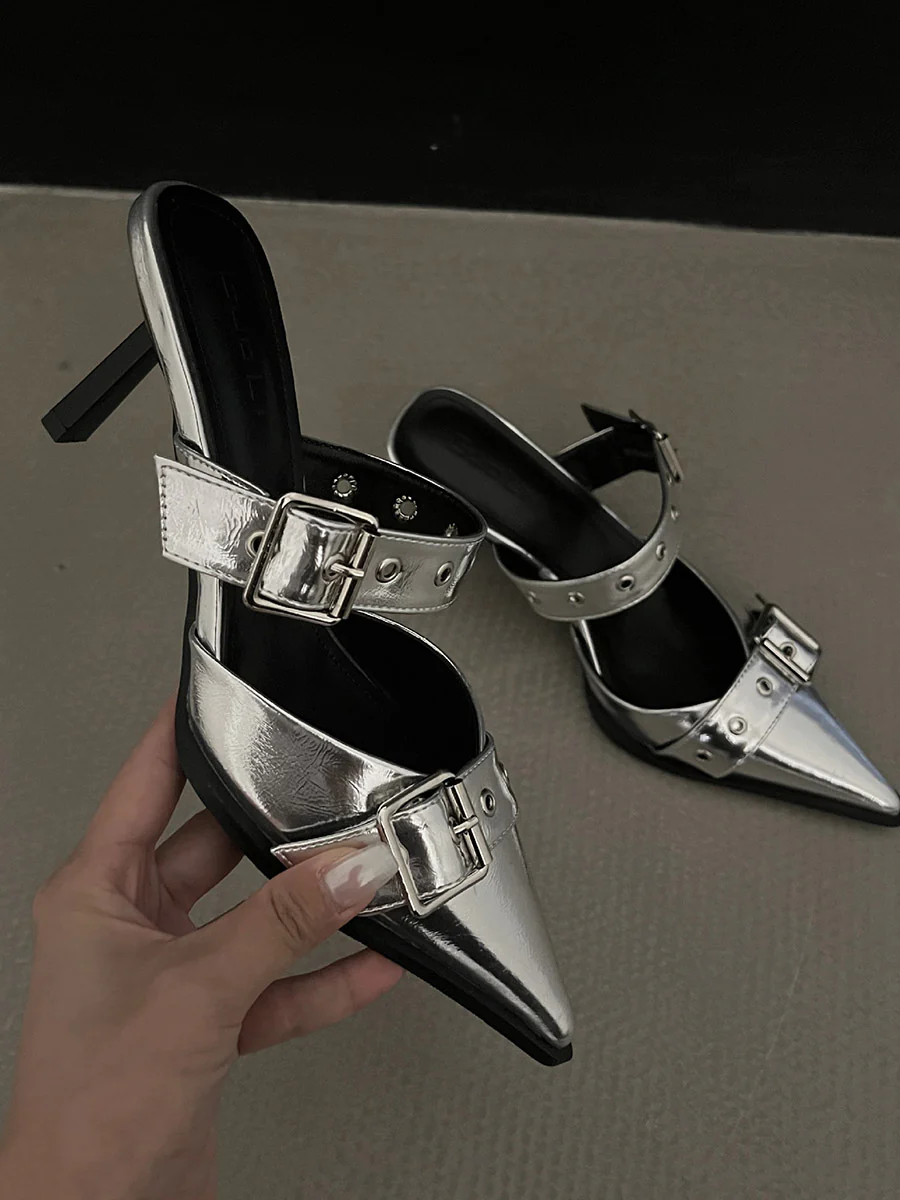 Buckle Pointed-Toe Pumps - Image 9