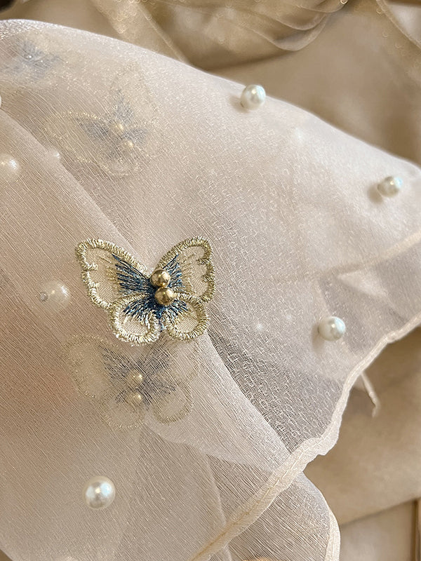 Butterfly Shape Applique Beaded Keep Warm Scarf - Image 27