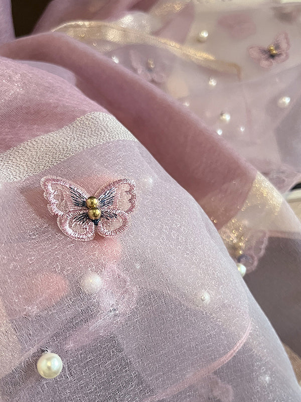 Butterfly Shape Applique Beaded Keep Warm Scarf - Image 28