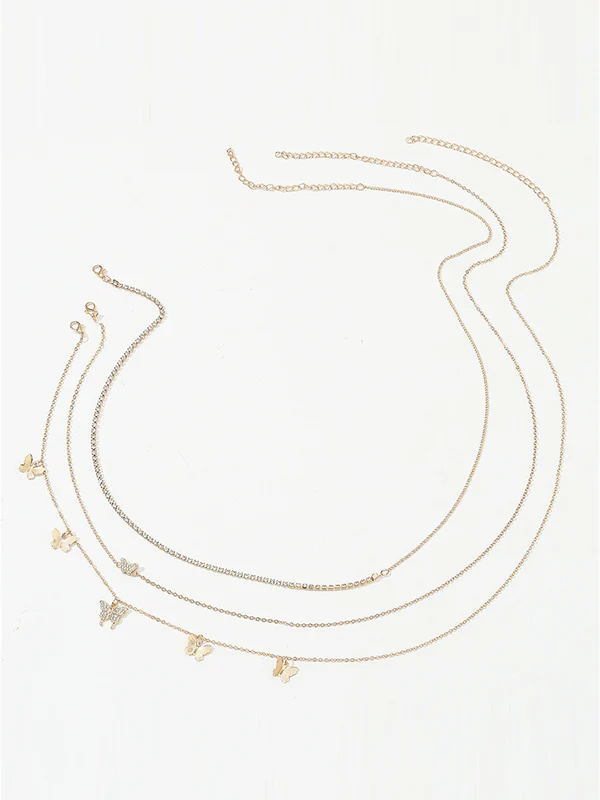 Butterfly Shape Chains Triple Layered Waist Chain Accessories - Image 2