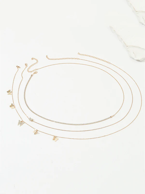 Butterfly Shape Chains Triple Layered Waist Chain Accessories - Image 3