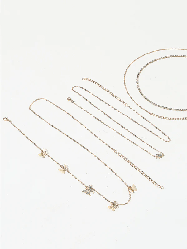 Butterfly Shape Chains Triple Layered Waist Chain Accessories - Image 5