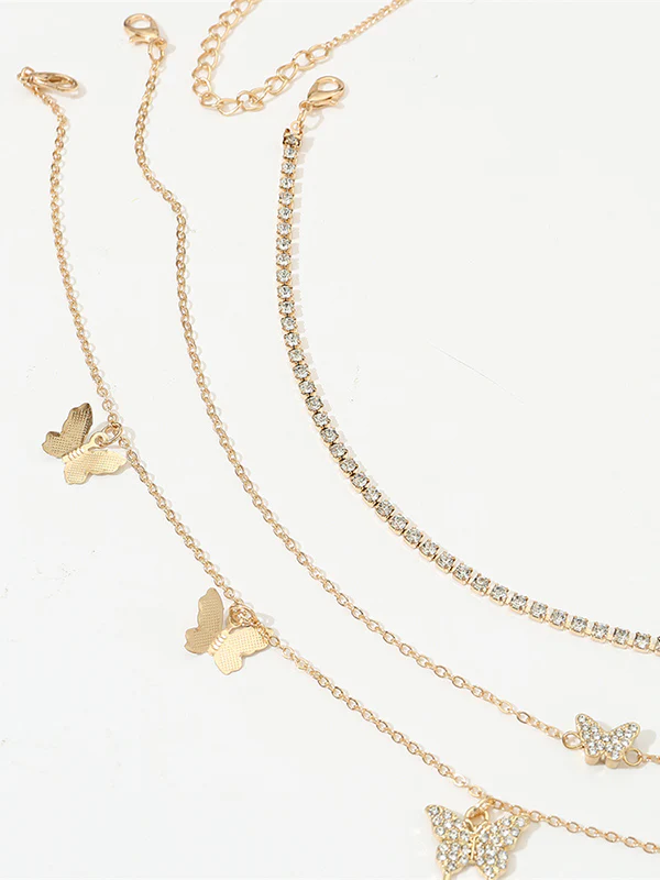 Butterfly Shape Chains Triple Layered Waist Chain Accessories - Image 6