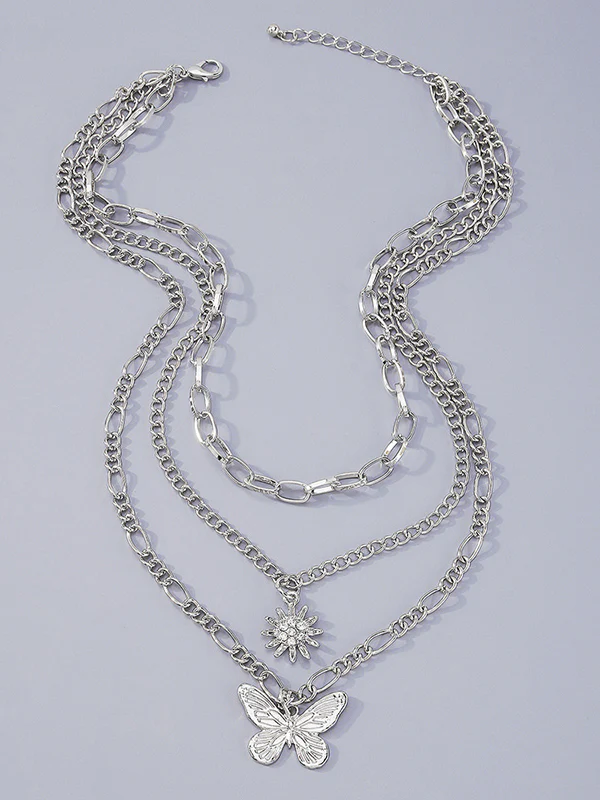 Butterfly Shape Layered Necklaces Accessories - Image 3
