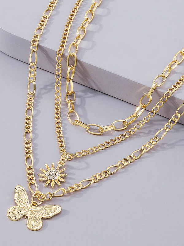 Butterfly Shape Layered Necklaces Accessories - Image 5