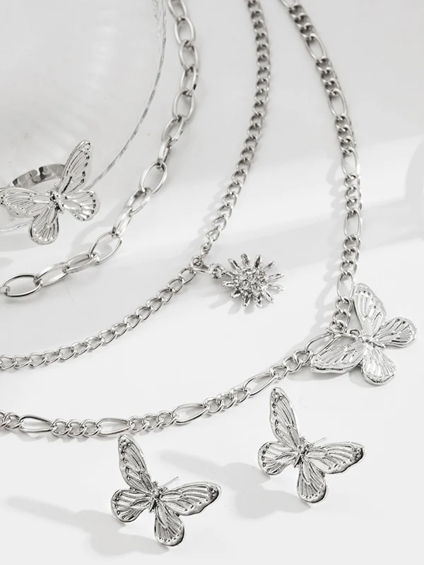 Butterfly Shape Layered Necklaces Accessories - Image 7