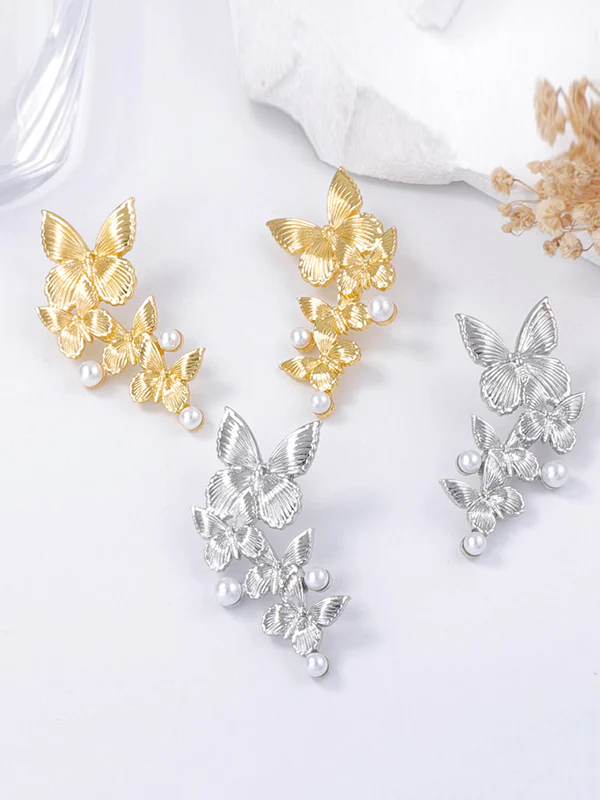Butterfly Shape Shiny Earrings Accessories - Image 2