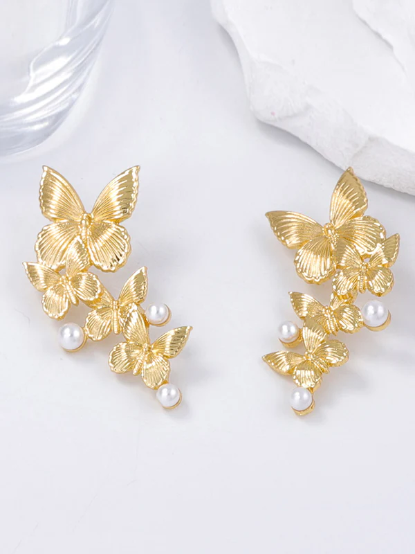 Butterfly Shape Shiny Earrings Accessories - Image 3