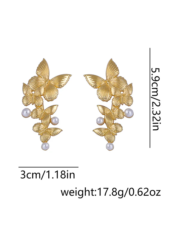 Butterfly Shape Shiny Earrings Accessories - Image 6