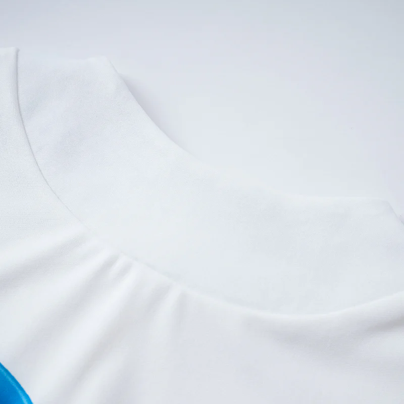 Cap Sleeve Loose Multi-Colored Printed High-Neck T-Shirts Tops - Image 14
