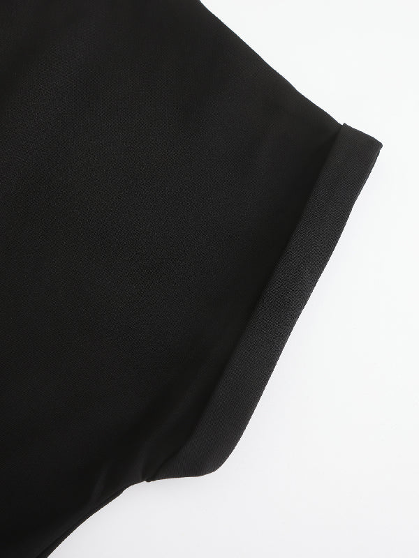 Cap Sleeve Wide Leg Solid Color Jumpsuits - Image 19