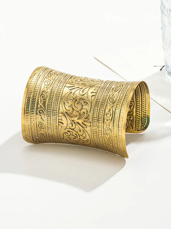 Carved Pattern Geometric Solid Color Bracelet Accessories - Image 7